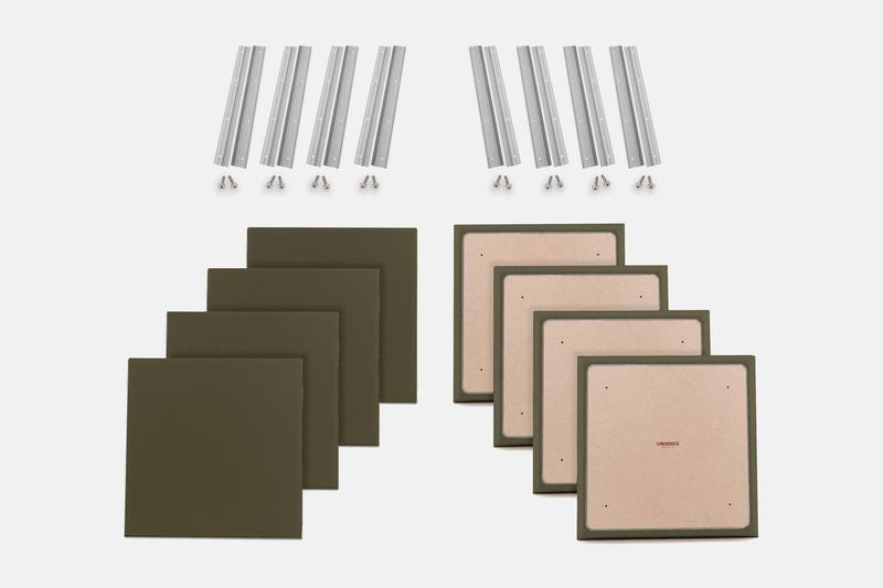 ProSoCoustic WAVERoom Pro Small Panel Booster Kit Includes 8 WAVEPro Small Panels 24x24" 8 Sets of 18" Z-Clips Diamond Knit Moss