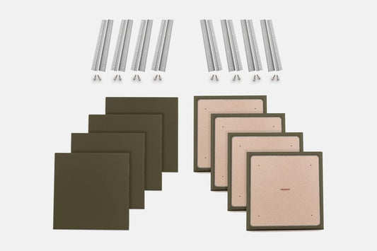 ProSoCoustic WAVERoom Pro Small Panel Booster Kit Includes 8 WAVEPro Small Panels 24x24" 8 Sets of 18" Z-Clips Diamond Knit Moss