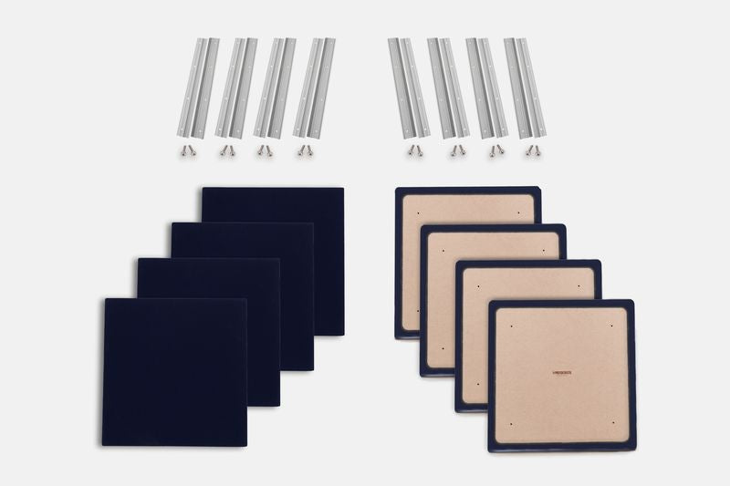 ProSoCoustic WAVERoom Pro Small Panel Booster Kit Includes 8 WAVEPro Small Panels 24x24" 8 Sets of 18" Z-Clips Diamond Knit Navy
