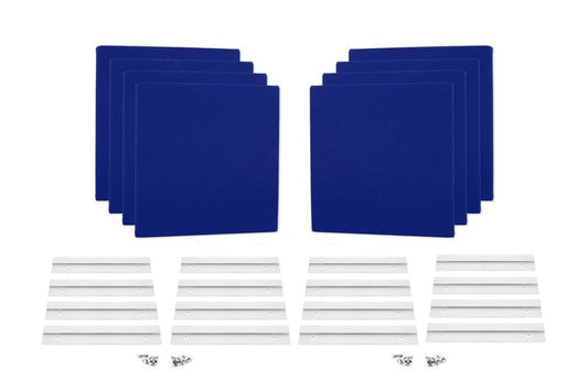 ProSoCoustic WAVERoom Pro Mini 8 Kit Includes 8 WAVEPro Mini Panels 12x12" 8 Sets of 8" Z-Clips Diamond Knit Royal