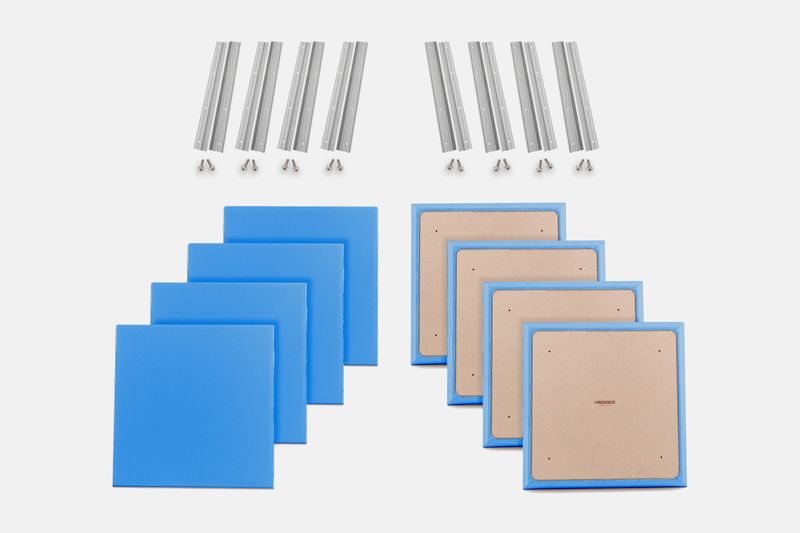 ProSoCoustic WAVERoom Pro Small Panel Booster Kit Includes 8 WAVEPro Small Panels 24x24" 8 Sets of 18" Z-Clips Diamond Knit Columbia Blue