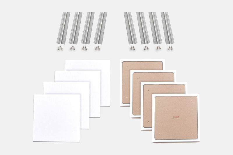 ProSoCoustic WAVERoom Pro Small Panel Booster Kit Includes 8 WAVEPro Small Panels 24x24" 8 Sets of 18" Z-Clips Scuba White