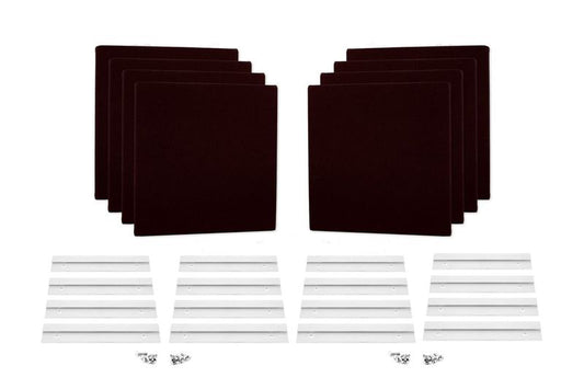 ProSoCoustic WAVERoom Pro Mini 8 Kit Includes 8 WAVEPro Mini Panels 12x12" 8 Sets of 8" Z-Clips Scuba Maroon