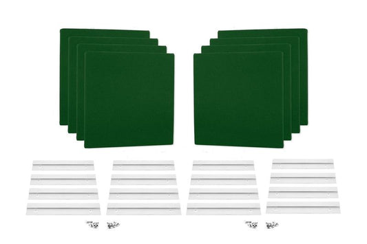 ProSoCoustic WAVERoom Pro Mini 8 Kit Includes 8 WAVEPro Mini Panels 12x12" 8 Sets of 8" Z-Clips Diamond Knit Kelly