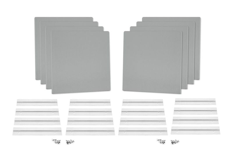 ProSoCoustic WAVERoom Pro Mini 8 Kit Includes 8 WAVEPro Mini Panels 12x12" 8 Sets of 8" Z-Clips Diamond Knit Gray
