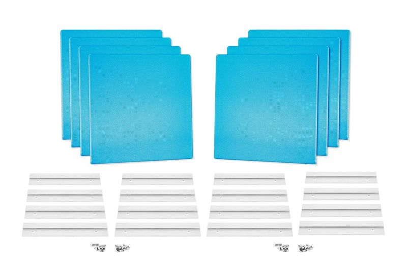 ProSoCoustic WAVERoom Pro Mini 8 Kit Includes 8 WAVEPro Mini Panels 12x12" 8 Sets of 8" Z-Clips Scuba Turquoise