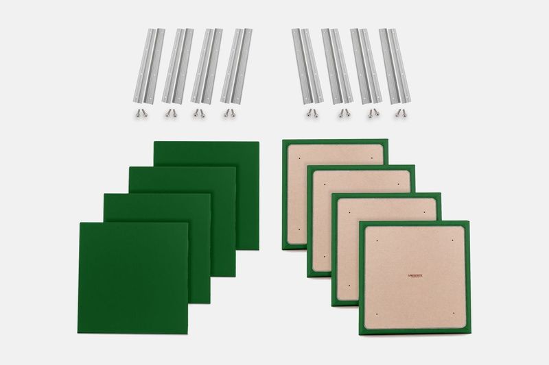 ProSoCoustic WAVERoom Pro Small Panel Booster Kit Includes 8 WAVEPro Small Panels 24x24" 8 Sets of 18" Z-Clips Diamond Knit Kelly
