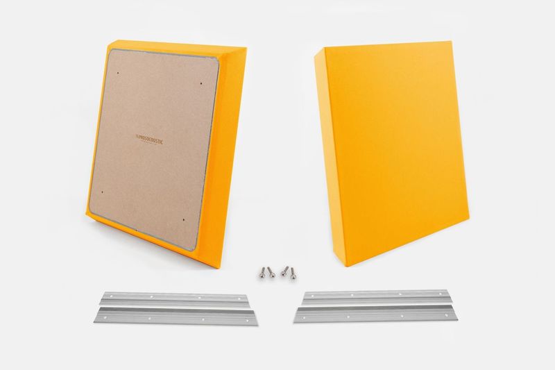 ProSoCoustic WAVERoom Pro Small Panel Pair Includes 2 WAVEPro Small Panels 24x24" 2 Sets of 18" Z-Clips Diamond Knit Gold