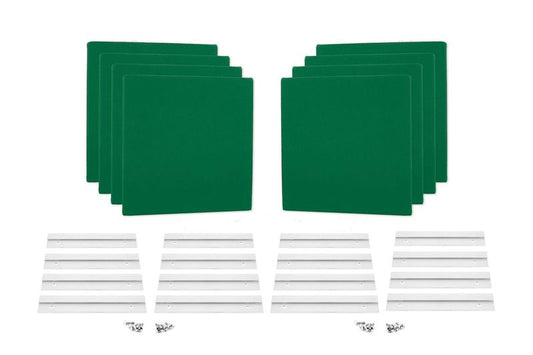 ProSoCoustic WAVERoom Pro Mini 8 Kit Includes 8 WAVEPro Mini Panels 12x12" 8 Sets of 8" Z-Clips Scuba Flag Green