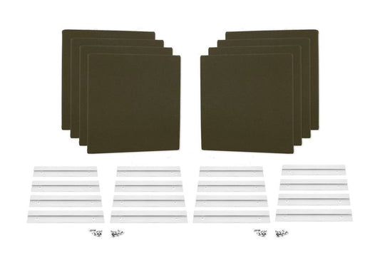 ProSoCoustic WAVERoom Pro Mini 8 Kit Includes 8 WAVEPro Mini Panels 12x12" 8 Sets of 8" Z-Clips Diamond Knit Moss
