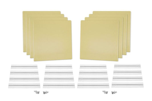 ProSoCoustic WAVERoom Pro Mini 8 Kit Includes 8 WAVEPro Mini Panels 12x12" 8 Sets of 8" Z-Clips Diamond Knit Vegas Gold