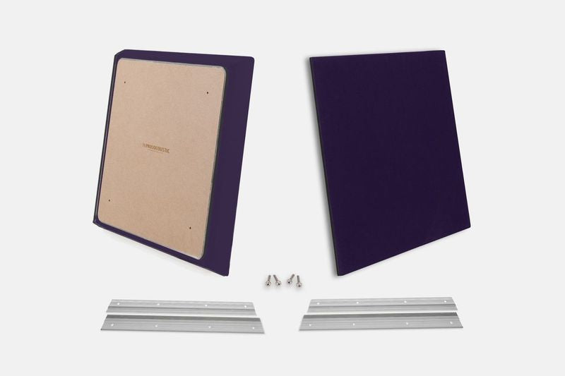 ProSoCoustic WAVERoom Pro Small Panel Pair Includes 2 WAVEPro Small Panels 24x24" 2 Sets of 18" Z-Clips Diamond Knit Dark Navy