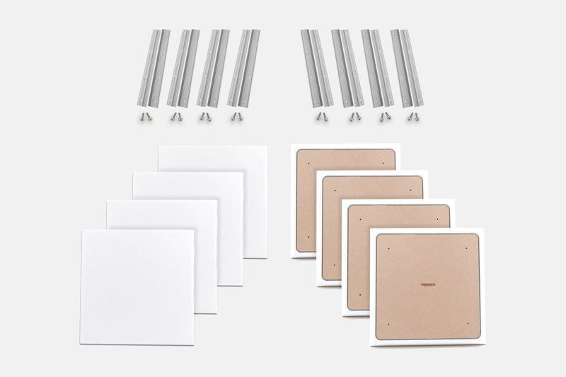 ProSoCoustic WAVERoom Pro Small Panel Booster Kit Includes 8 WAVEPro Small Panels 24x24" 8 Sets of 18" Z-Clips Diamond Knit White