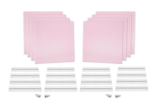 ProSoCoustic WAVERoom Pro Mini 8 Kit Includes 8 WAVEPro Mini Panels 12x12" 8 Sets of 8" Z-Clips Diamond Knit Pink