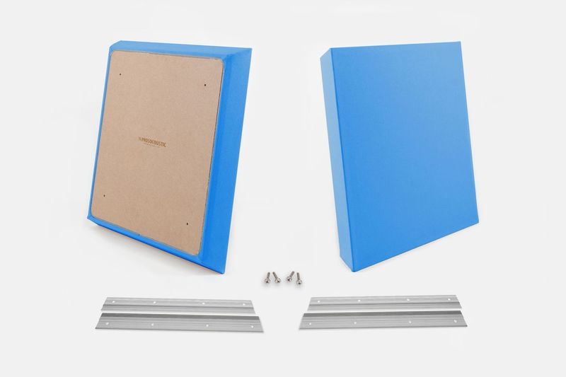 ProSoCoustic WAVERoom Pro Small Panel Pair Includes 2 WAVEPro Small Panels 24x24" 2 Sets of 18" Z-Clips Diamond Knit Columbia Blue