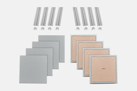 ProSoCoustic WAVERoom Pro Small Panel Booster Kit Includes 8 WAVEPro Small Panels 24x24" 8 Sets of 18" Z-Clips Diamond Knit Gray