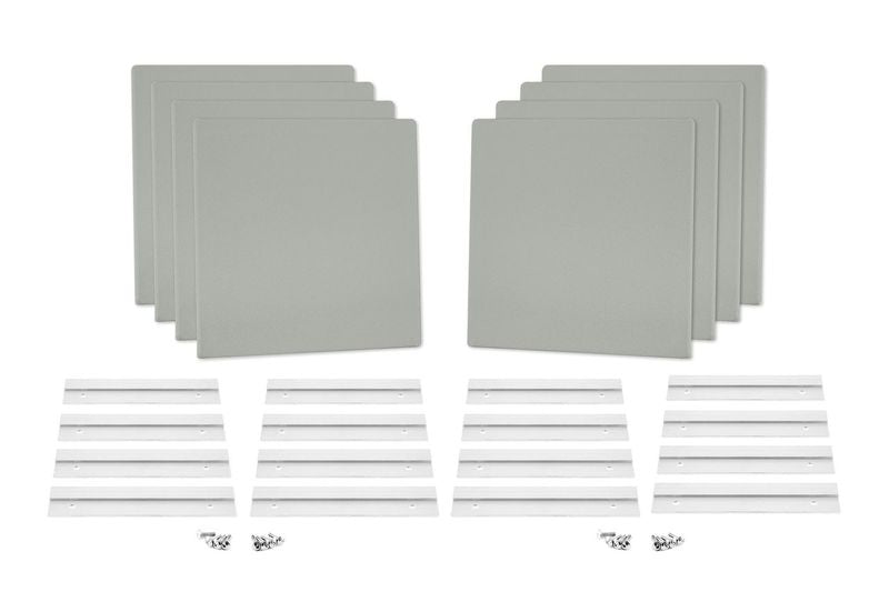 ProSoCoustic WAVERoom Pro Mini 8 Kit Includes 8 WAVEPro Mini Panels 12x12" 8 Sets of 8" Z-Clips Scuba Silver
