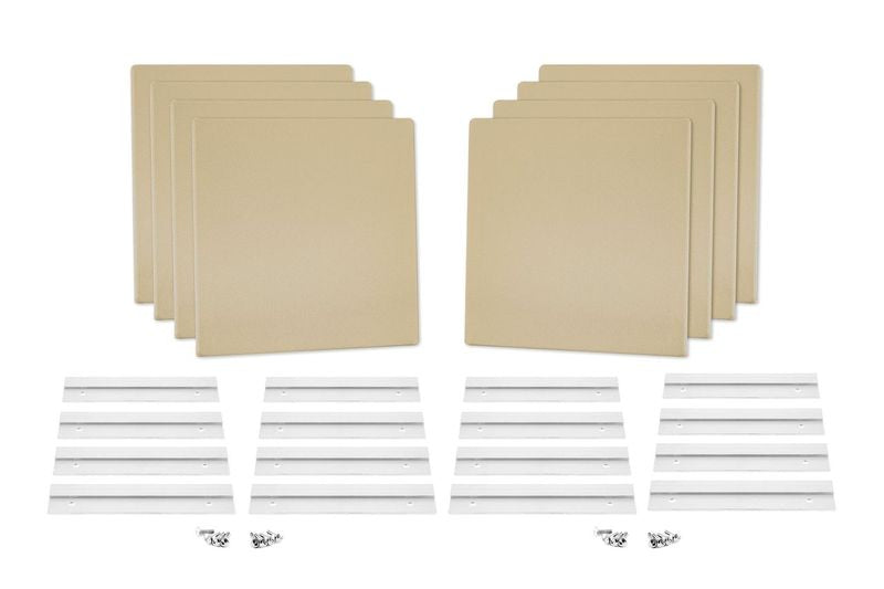 ProSoCoustic WAVERoom Pro Mini 8 Kit Includes 8 WAVEPro Mini Panels 12x12" 8 Sets of 8" Z-Clips Scuba Champagne