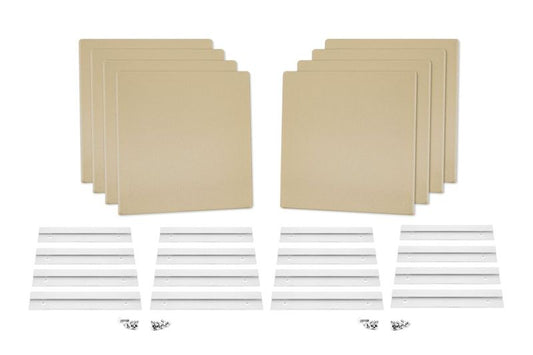 ProSoCoustic WAVERoom Pro Mini 8 Kit Includes 8 WAVEPro Mini Panels 12x12" 8 Sets of 8" Z-Clips Scuba Champagne