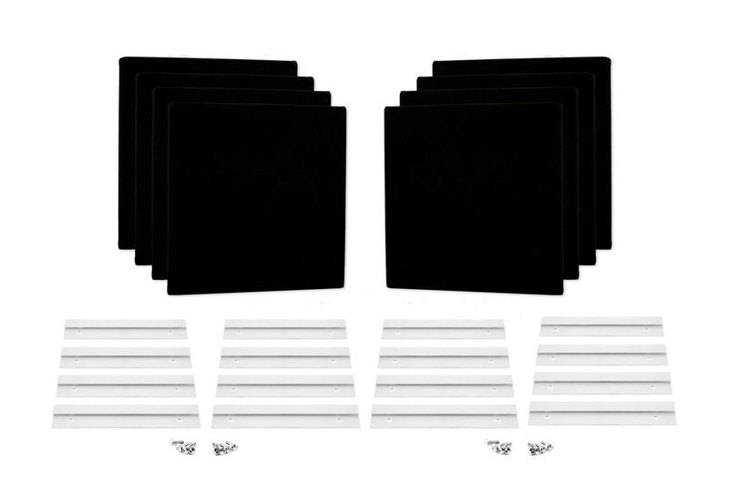 ProSoCoustic WAVERoom Pro Mini 8 Kit Includes 8 WAVEPro Mini Panels 12x12" 8 Sets of 8" Z-Clips Scuba Black