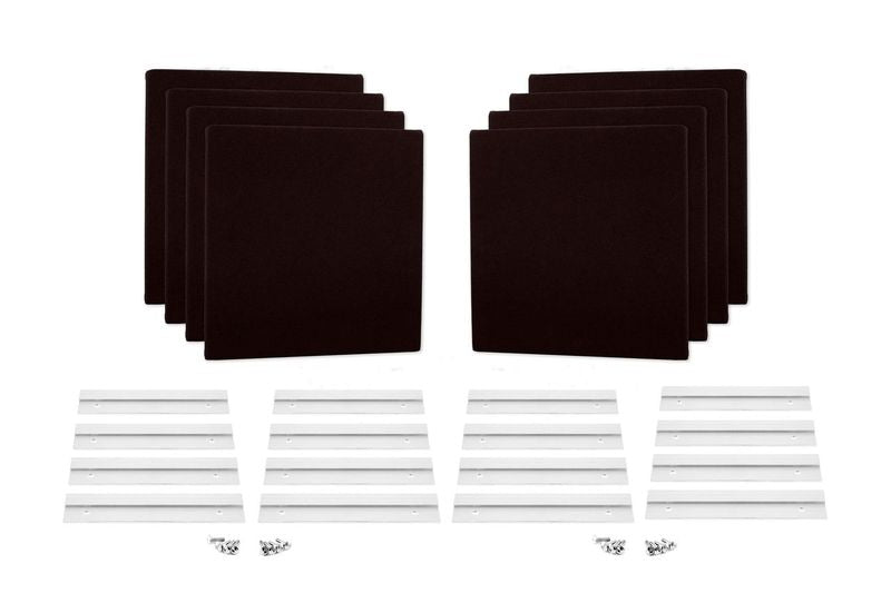 ProSoCoustic WAVERoom Pro Mini 8 Kit Includes 8 WAVEPro Mini Panels 12x12" 8 Sets of 8" Z-Clips Scuba Chocolate