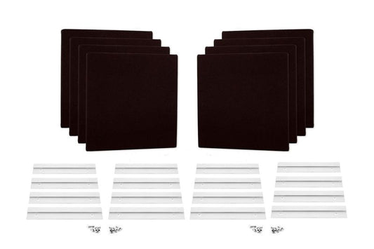 ProSoCoustic WAVERoom Pro Mini 8 Kit Includes 8 WAVEPro Mini Panels 12x12" 8 Sets of 8" Z-Clips Scuba Chocolate