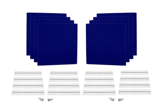 ProSoCoustic WAVERoom Pro Mini 8 Kit Includes 8 WAVEPro Mini Panels 12x12" 8 Sets of 8" Z-Clips Scuba Royal