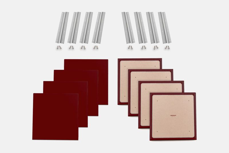 ProSoCoustic WAVERoom Pro Small Panel Booster Kit Includes 8 WAVEPro Small Panels 24x24" 8 Sets of 18" Z-Clips Diamond Knit Cardinal