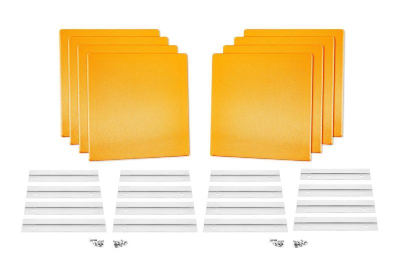 ProSoCoustic WAVERoom Pro Mini 8 Kit Includes 8 WAVEPro Mini Panels 12x12" 8 Sets of 8" Z-Clips Diamond Knit Gold