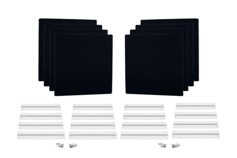 ProSoCoustic WAVERoom Pro Mini 8 Kit Includes 8 WAVEPro Mini Panels 12x12" 8 Sets of 8" Z-Clips Diamond Knit Dark Navy