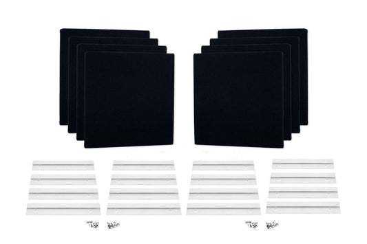 ProSoCoustic WAVERoom Pro Mini 8 Kit Includes 8 WAVEPro Mini Panels 12x12" 8 Sets of 8" Z-Clips Diamond Knit Dark Navy