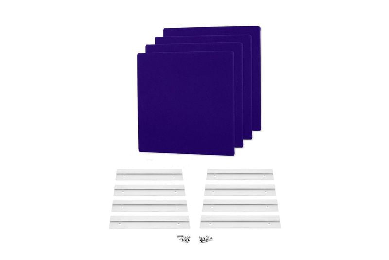 ProSoCoustic WAVERoom Pro Mini 4 Kit Includes 4 WAVEPro Mini Panels 12x12" 4 Sets of 8" Z-Clips Scuba Purple