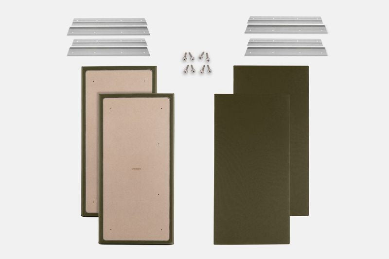 ProSoCoustic WAVERoom Pro Big Panel Booster Kit Includes 4 WAVEPro Big Panels 24x48" 4 Sets of 18" Z-Clips Diamond Knit Moss