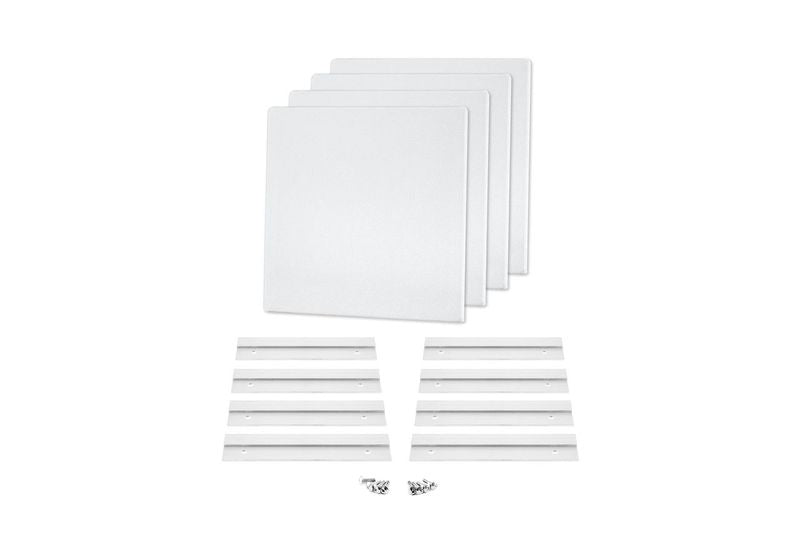 ProSoCoustic WAVERoom Pro Mini 4 Kit Includes 4 WAVEPro Mini Panels 12x12" 4 Sets of 8" Z-Clips Diamond Knit White