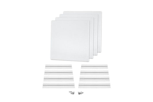 ProSoCoustic WAVERoom Pro Mini 4 Kit Includes 4 WAVEPro Mini Panels 12x12" 4 Sets of 8" Z-Clips Diamond Knit White