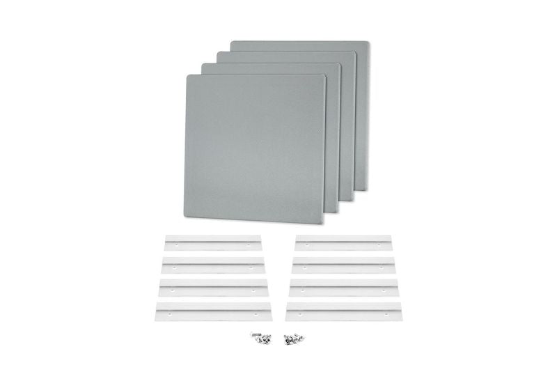 ProSoCoustic WAVERoom Pro Mini 4 Kit Includes 4 WAVEPro Mini Panels 12x12" 4 Sets of 8" Z-Clips Diamond Knit Gray