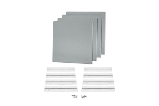 ProSoCoustic WAVERoom Pro Mini 4 Kit Includes 4 WAVEPro Mini Panels 12x12" 4 Sets of 8" Z-Clips Diamond Knit Gray