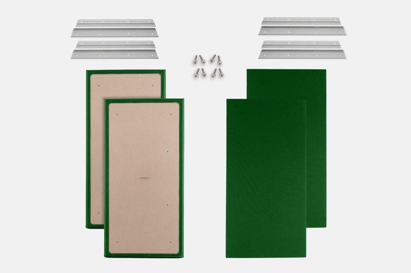 ProSoCoustic WAVERoom Pro Big Panel Booster Kit Includes 4 WAVEPro Big Panels 24x48" 4 Sets of 18" Z-Clips Diamond Knit Kelly