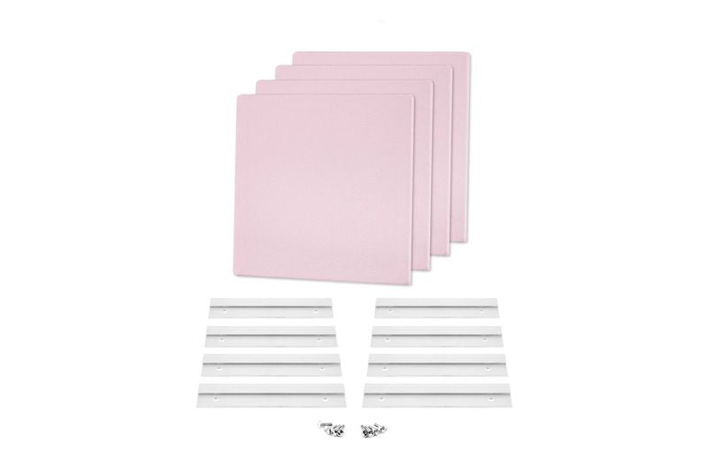 ProSoCoustic WAVERoom Pro Mini 4 Kit Includes 4 WAVEPro Mini Panels 12x12" 4 Sets of 8" Z-Clips Diamond Knit Pink