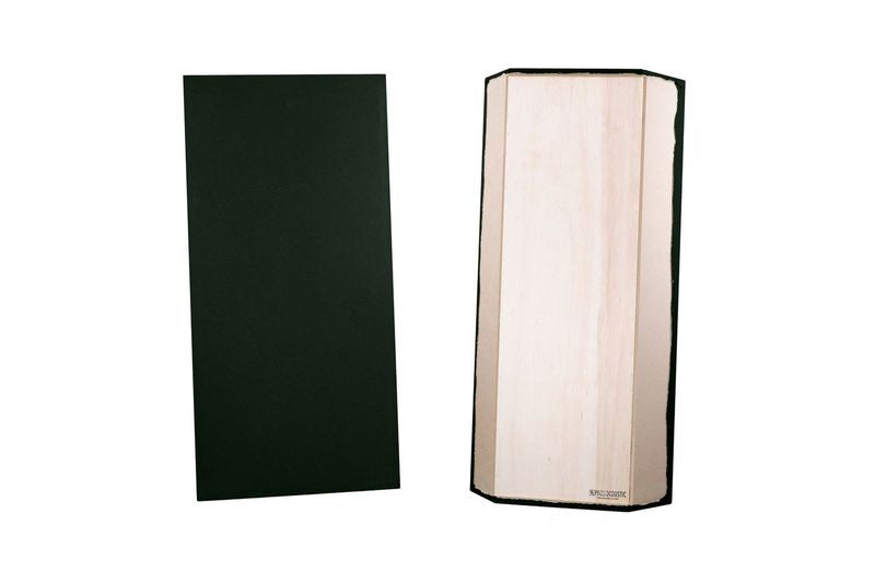 ProSoCoustic Bass Trap Kit Includes 2 Bass Traps 24x48x4" 2 Sets of 2" Z-Clips Diamond Knit Dark Green