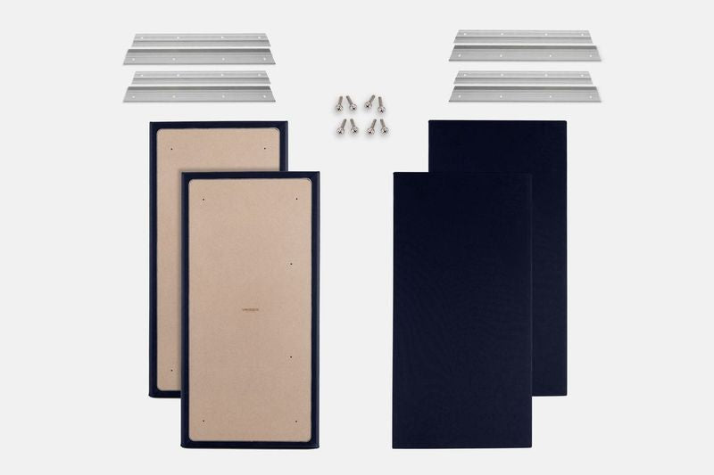 ProSoCoustic WAVERoom Pro Big Panel Booster Kit Includes 4 WAVEPro Big Panels 24x48" 4 Sets of 18" Z-Clips Diamond Knit Navy