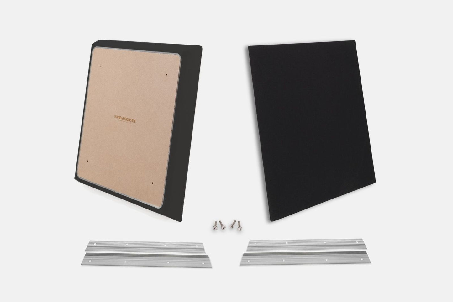 ProSoCoustic WAVERoom Pro Small Panel Pair Includes 2 WAVEPro Small Panels 24x24" 2 Sets of 18" Z-Clips Diamond Knit Black