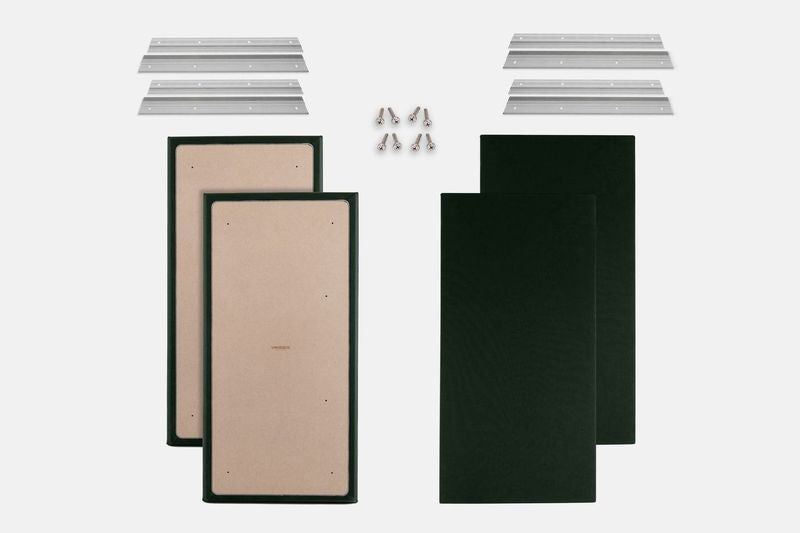 ProSoCoustic WAVERoom Pro Big Panel Booster Kit Includes 4 WAVEPro Big Panels 24x48" 4 Sets of 18" Z-Clips Diamond Knit Dark Green
