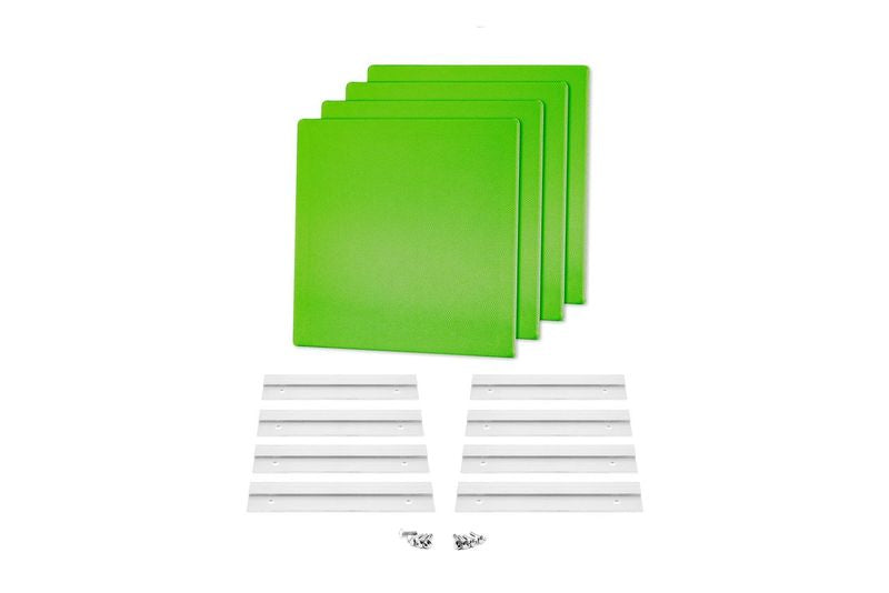 ProSoCoustic WAVERoom Pro Mini 4 Kit Includes 4 WAVEPro Mini Panels 12x12" 4 Sets of 8" Z-Clips Scuba Lime