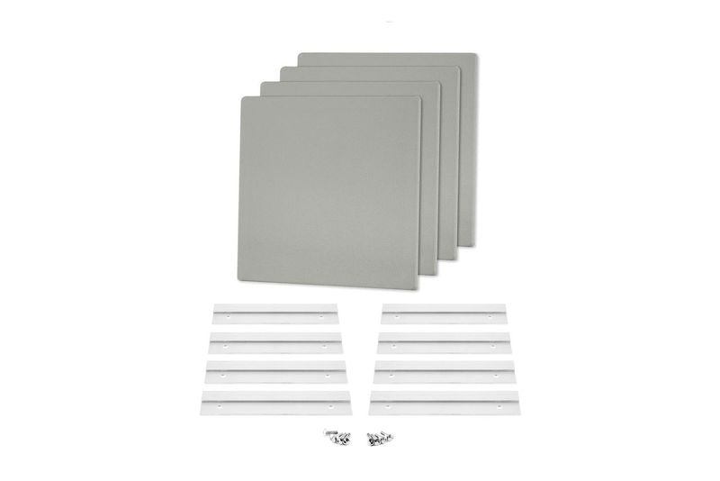 ProSoCoustic WAVERoom Pro Mini 4 Kit Includes 4 WAVEPro Mini Panels 12x12" 4 Sets of 8" Z-Clips Scuba Silver