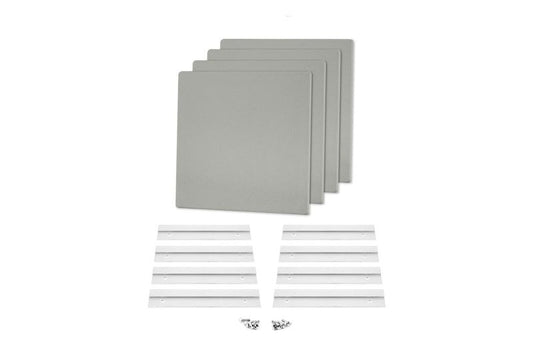 ProSoCoustic WAVERoom Pro Mini 4 Kit Includes 4 WAVEPro Mini Panels 12x12" 4 Sets of 8" Z-Clips Scuba Silver