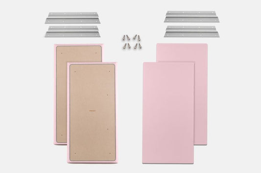 ProSoCoustic WAVERoom Pro Big Panel Booster Kit Includes 4 WAVEPro Big Panels 24x48" 4 Sets of 18" Z-Clips Scuba Pink