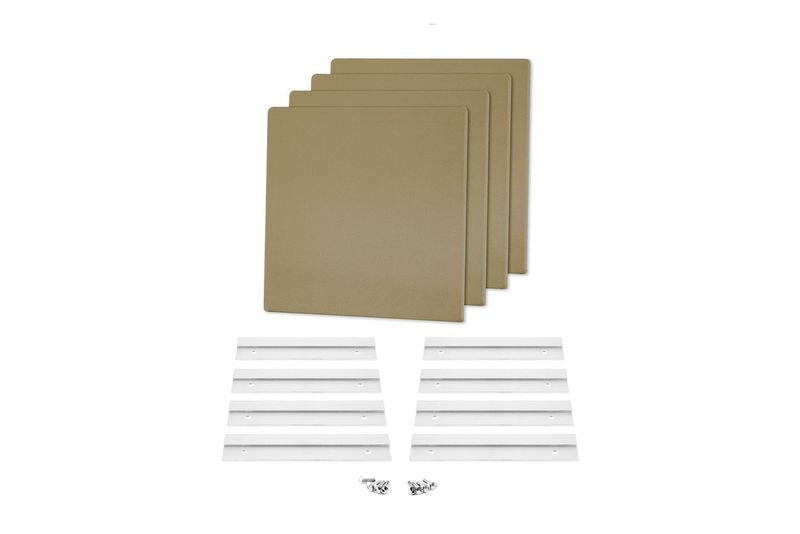 ProSoCoustic WAVERoom Pro Mini 4 Kit Includes 4 WAVEPro Mini Panels 12x12" 4 Sets of 8" Z-Clips Diamond Knit Khaki