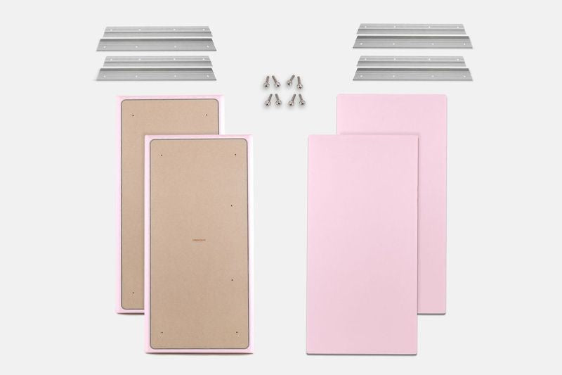 ProSoCoustic WAVERoom Pro Big Panel Booster Kit Includes 4 WAVEPro Big Panels 24x48" 4 Sets of 18" Z-Clips Diamond Knit Pink