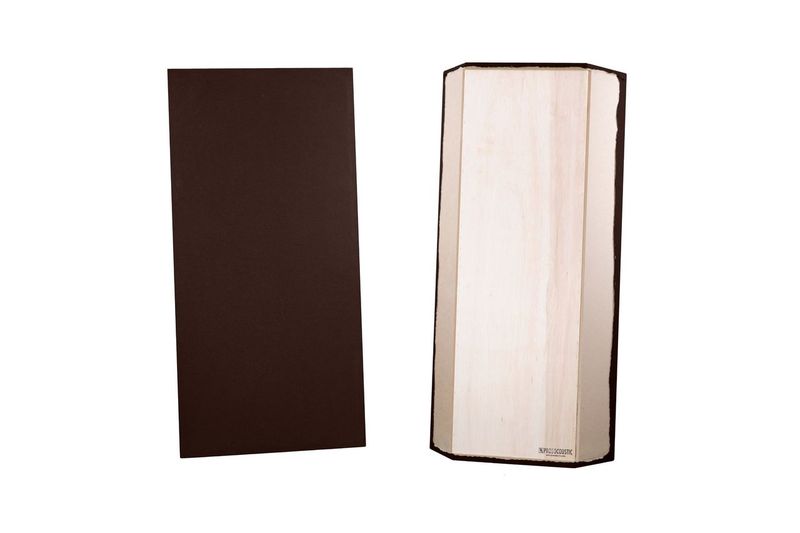ProSoCoustic Bass Trap Kit Includes 2 Bass Traps 24x48x4" 2 Sets of 2" Z-Clips Diamond Knit Brown